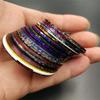UV Shinning Narrow Tinsel Tape Fly Tying Material Fishing Lure Stickers for 14Pcs Lure Decoration
