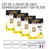 Lot de 4 packs de 4 sacs aspirateur 64917 IDE Line et Trisa TopFilter Premium ref. 9995450