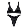 Dame Bikini Solid Set Badedrakt Todelt BH Badetøy Strandtøy