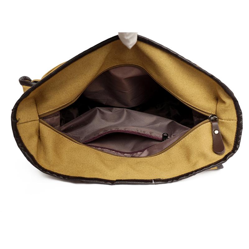 Men's Canvas Shoulder Bag Large Capacity Crossbody Bag