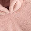Women Cozy Fleece Pullover Hoodie Long Sleeve Plush Sweatshirt Warm Bear Ear Teddy Hooded