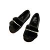 Women's Summer Flat Fur Bean Shoes with Rabbit Hair, Plus Size, Wear Outdoors