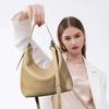 New Soft First-layer Cowhide Messenger Tote Bag, Solid Color Leather Commuting Versatile High-end Portable Women's Bag