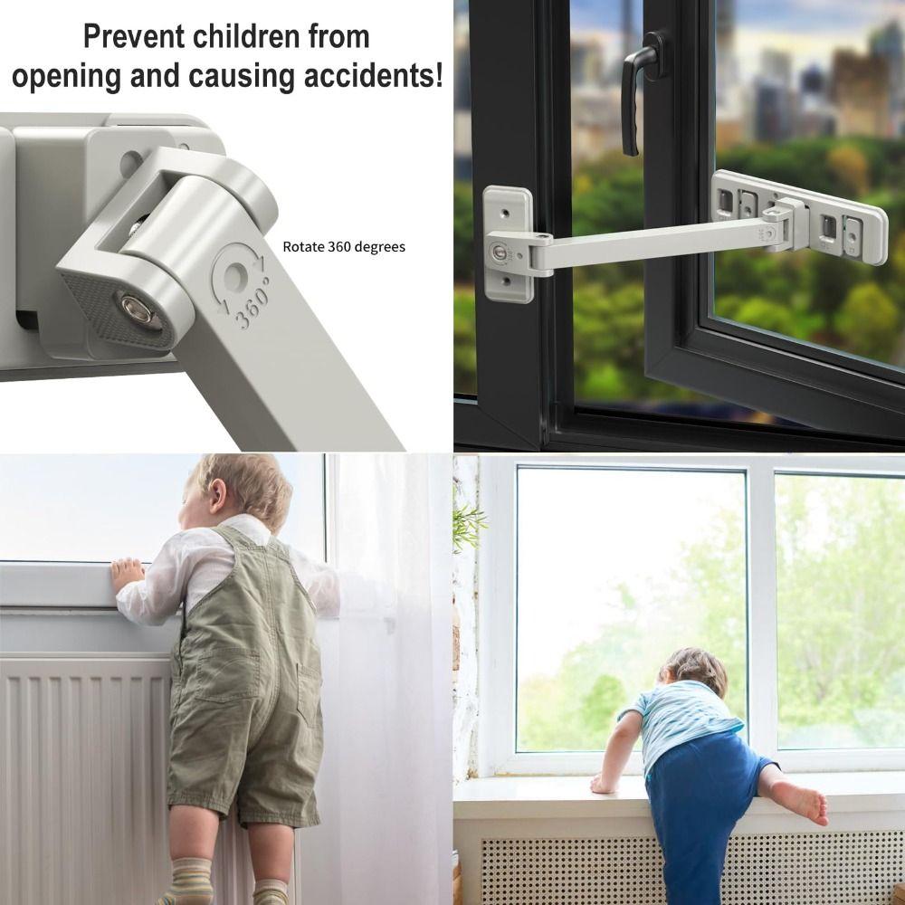 Adjustable Baby Safety Lock Anti-Falling Windows Limit Holder Sliding Door Lock  Closet Door