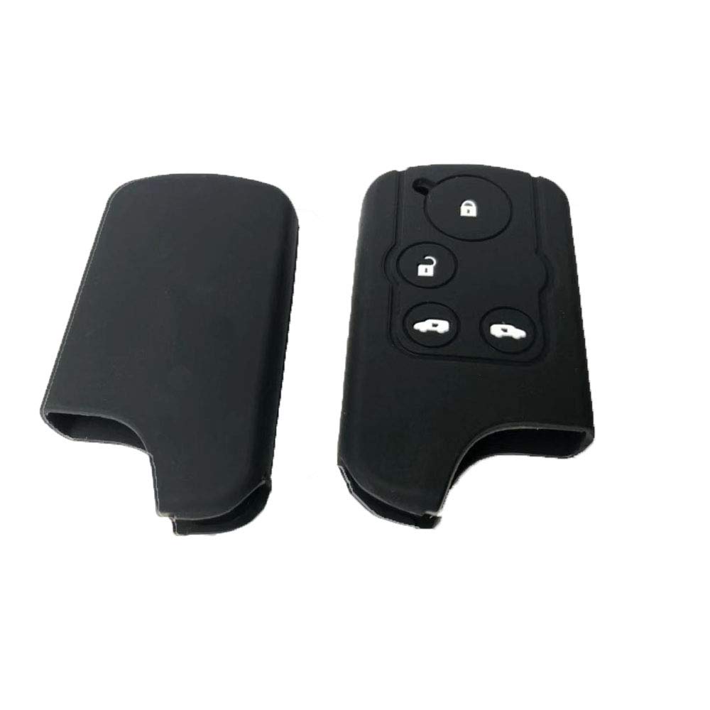 ZIAN Honda (HONDA) Car Insight Step Wagon Fit 4 Button Smart Key Case Key Holder Silicone Cover Black (MY-BT4J) (Black)