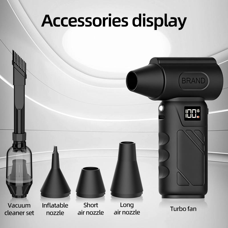 

2026 New and Power Mini Pocket Fan, Turbo Hair Dryer, Portable Cordless Vacuum Cleaner, Snow Blower, Multi-functional Cleaning Tools