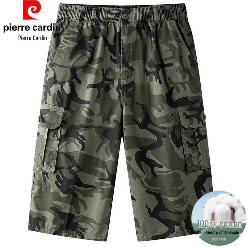 Pierre Cardin Men s 100% Cotton Camouflage Multi-Pocket Cargo Capris 3XL