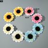 Accessories, fresh simulated colored flower earrings, sweet atmosphere sunflower flower earrings wholesale