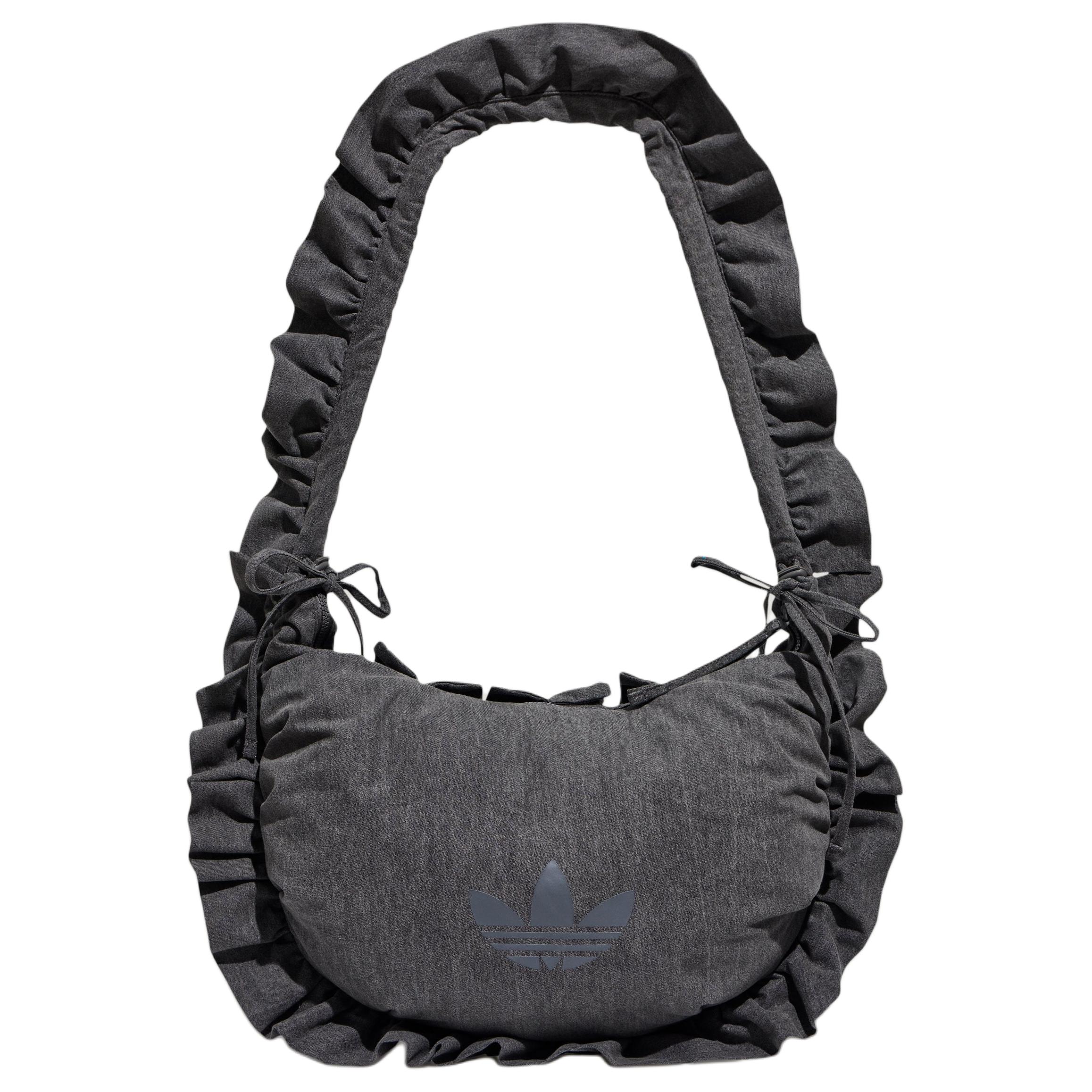 Adidas Originals RUFFLE Twill Handbag, Crossbody Bag Large Women s Charcoal Gray KX7014