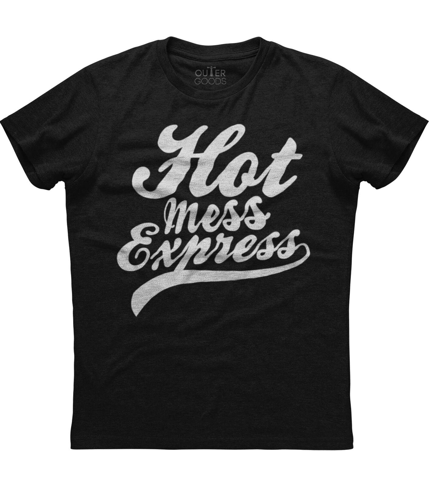 Hot Mess Express Life Funny Status Mens Short Sleeve Cotton Black T-shirt 2XL