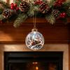 Seasonal Decorative Gifts Light Up Christmas Scene Ball Ornament with Warm LED Glowing Holiday Story for Clear Acrylic Hanging Balls Tree Decor