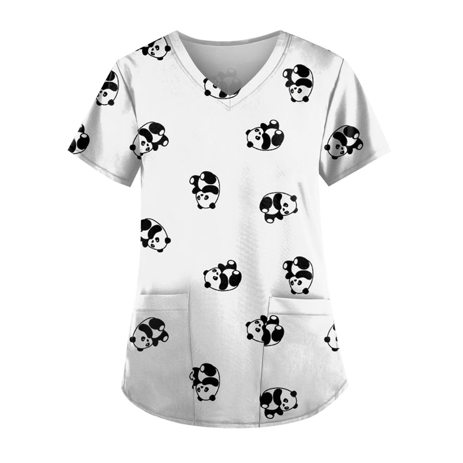 

Женский топ с карманом и коротким рукавом с крестом и V-образным вырезом S белый