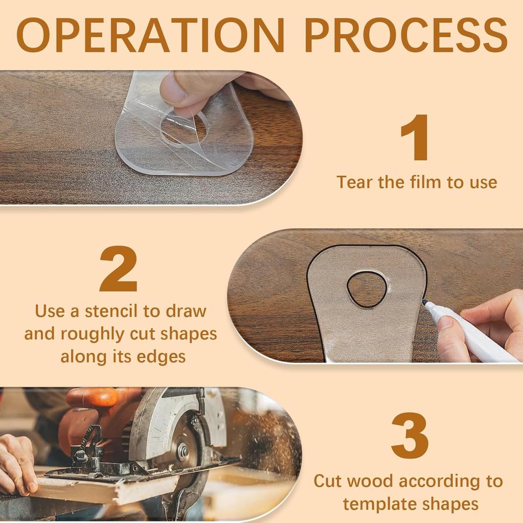 8PCS Router Templates for Woodworking 6 Acrylic Charcuterie Board Handle Template 2 Tray Router Templates Cutting Board Template with 3 Pens Angled