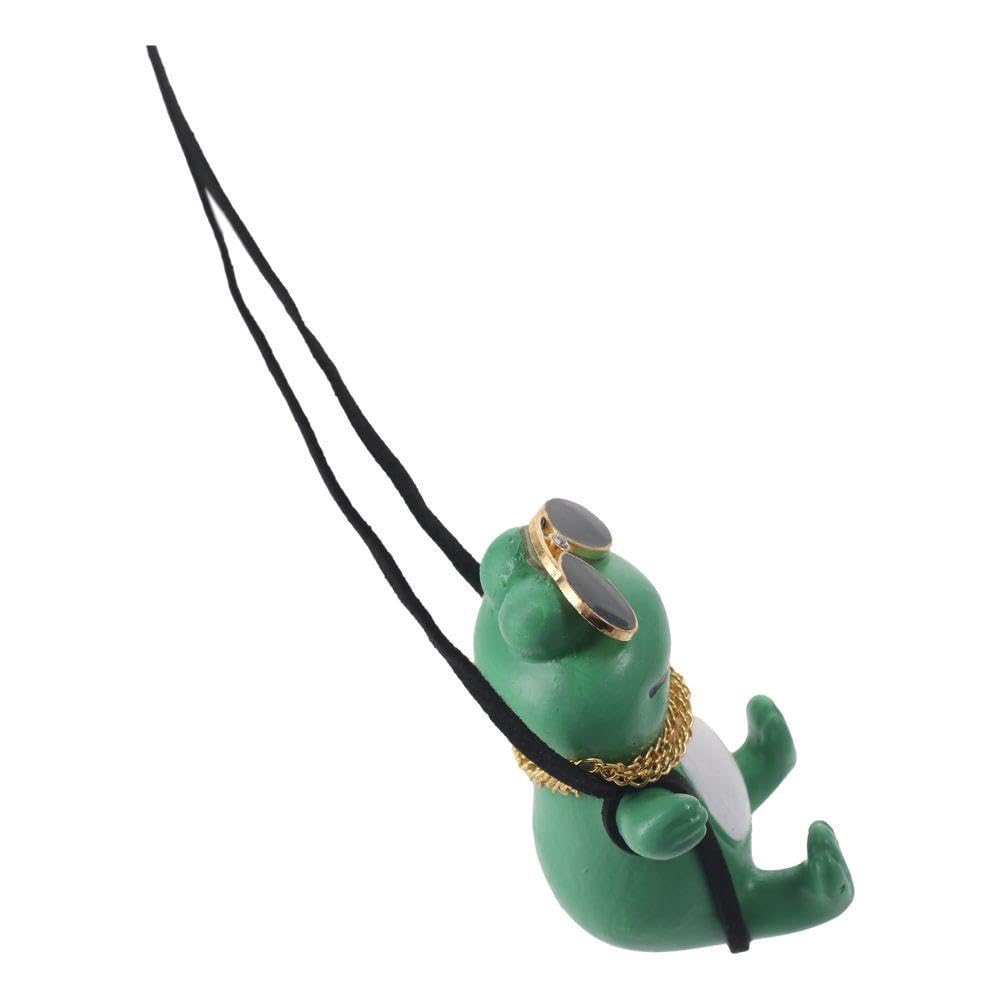 Waving Frog Car Hanging Ornament, Car Pendant Decor, Car Interior Accessories, Car Rearview Mirror Decoration