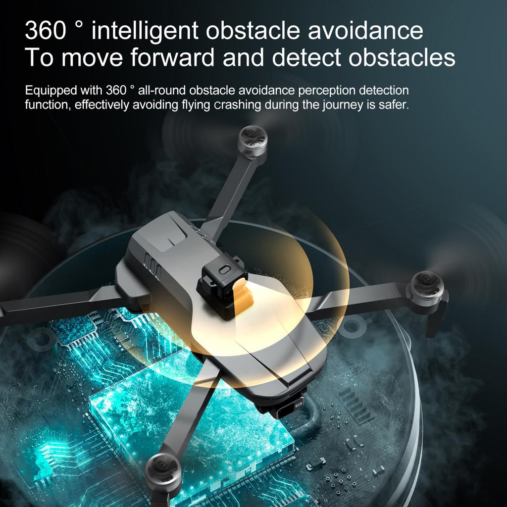 Quadcopter with 2.7K Camera, 3 Axis Gimbal GPS FPV Foldable 5G Aircraft with Brushless Motor, Waypoi