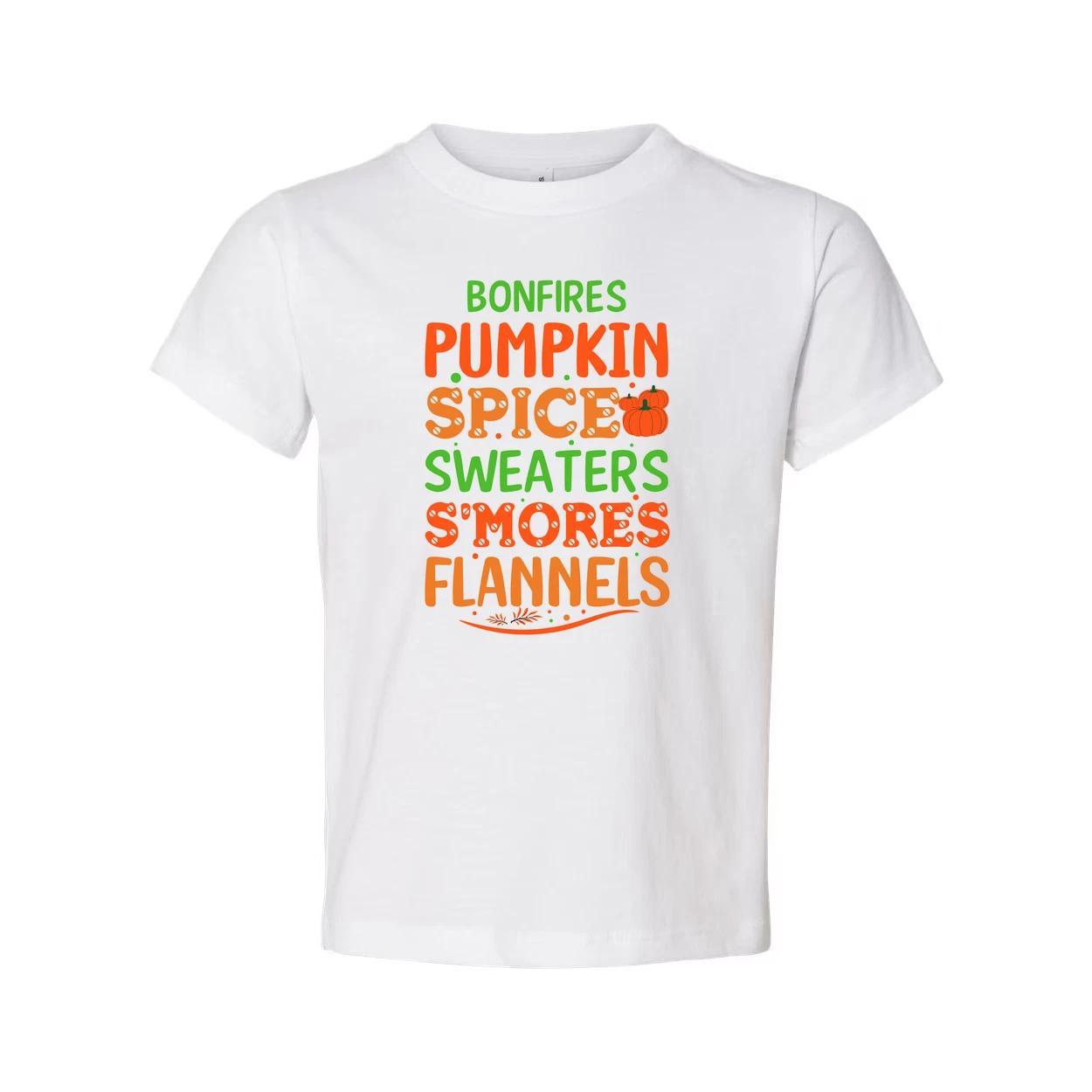 

Thanksgiving Unisex T Shirt With Bonfires Pumpkin Spice Sweaters Smores Flannels 2XL