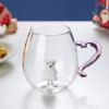 Christmas Tree Coffee Glass Cup 300ml Cute Animals Water Tea Cup Wine Glass for Champagne Flutes High Borosilicate Milk Glass