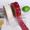 New Star Printed Starry Sky Ribbon 25mm Width DIY Gift Bouquet Wrap Ribbon Organza Festive Event Ribbon Cake Decoration