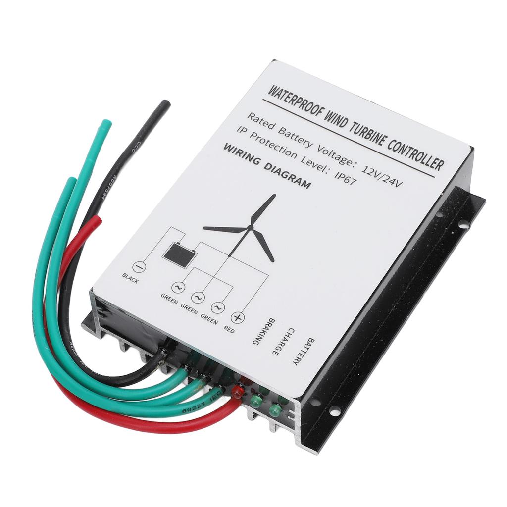 400W Wind Turbine Controller IP67 Water Resistant Wind Turbine Generator Controller Regulator 12V 24V