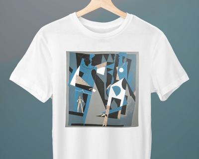 Harlequin and Woman With Necklace Pablo Picasso Painting Unisex T-Shirt Cubism Art T-Shirt Gift for Her Gift for Him Art Lover Gift