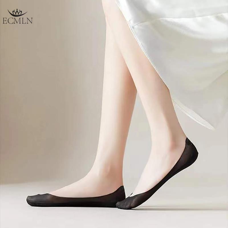 Invisible Boat Socks for Women In Summer Thin Mesh Breathable Non-slip No-drop Heel Mesh Low-top Shallow Mouth Short Socks for Women