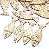 40PCS Unfinished Wooden Fish Cutouts Blank Fish Shape Wood Slice Fish Hanging Ornament  Kids Crafts