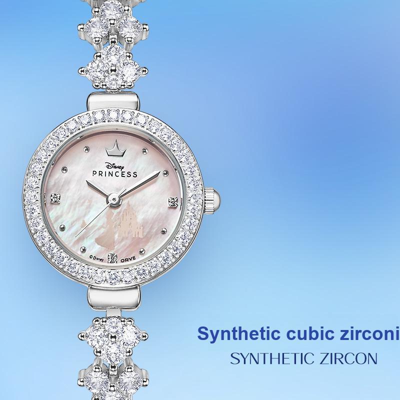 Disney Princess Fashion Elegant Compact Commuter Dating Versatile Student Watch Quartz Movement Women watches Mother-Of-Pearl PR-21032