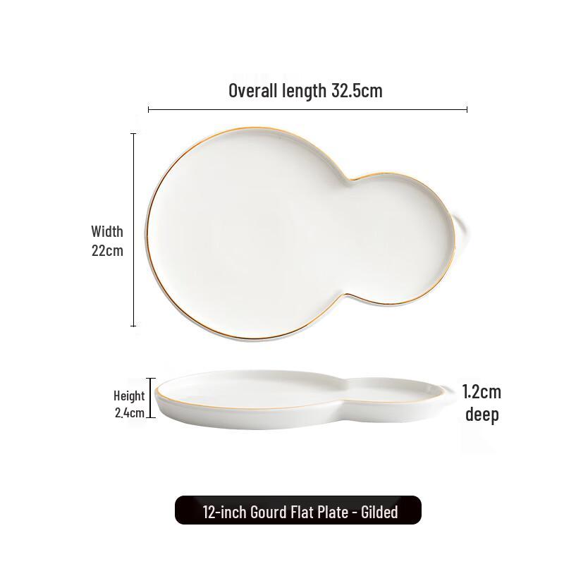 Nordic Ceramic Dumpling Plate with Sauce Compartment