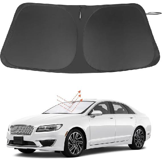 TINGLU Sun Shade For Tesla Model X Tesla X 2016-2024 2025 Accessories Windshield Sun Shade Window Shade UV Rays Protection Sun Visor Cover With