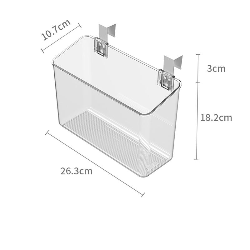 Clear Wall Mount Organizer for Wall,Cabinet Door Organizer for Bathroom,Pantry,Kitchen,Laundry,Spice/Cosmetics Storage Box