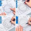 Multifunktionale Geometrische Zeichen- und Messlineal-Schablone