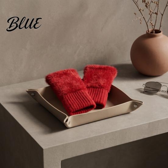 Flexible Half Finger Typing Gloves 1 Pair Fingerless Gloves Winter Warm Mittens Polyester Thermal for Women Soft Fuzzy Fleece Driving Writing