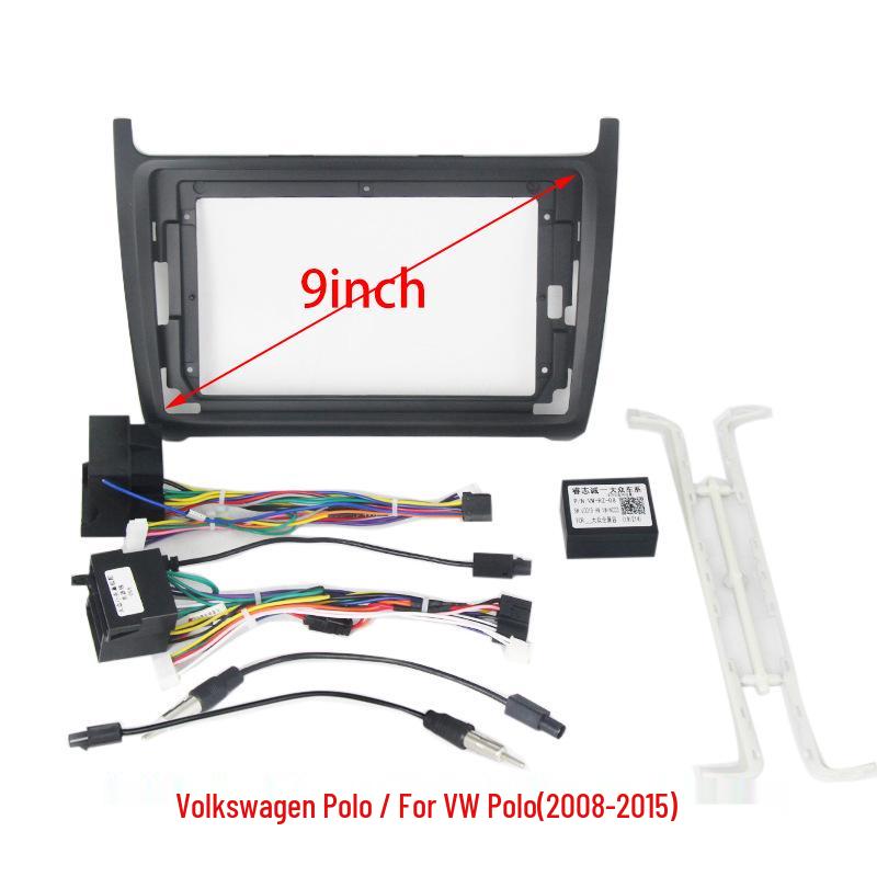 Large Screen Android Navigator Frame & Wiring Set for 08-15 Volkswagen POLO