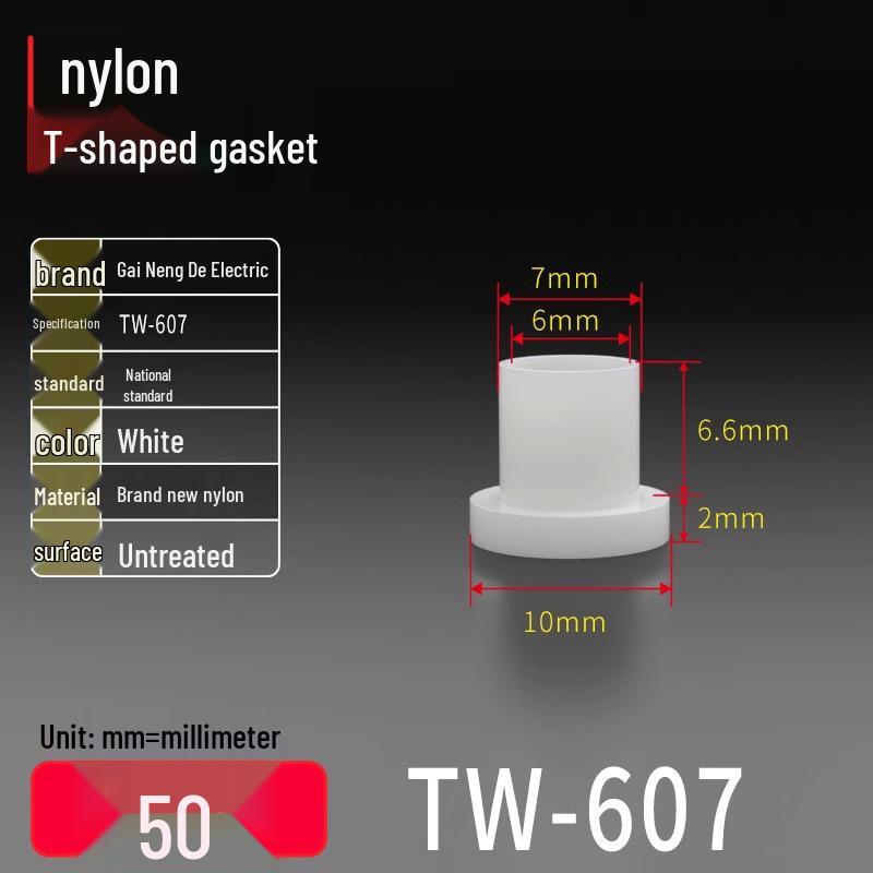 T-Shaped Nylon Gasket Ring Screw Shaft Sleeve with Concave-Convex Insulation Pad M2