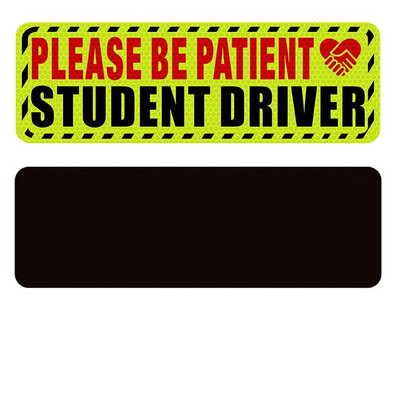 Novice Intern Driver Car Sticker Magnetic Reflective Sticker Popular New+river Novice Car Sticker