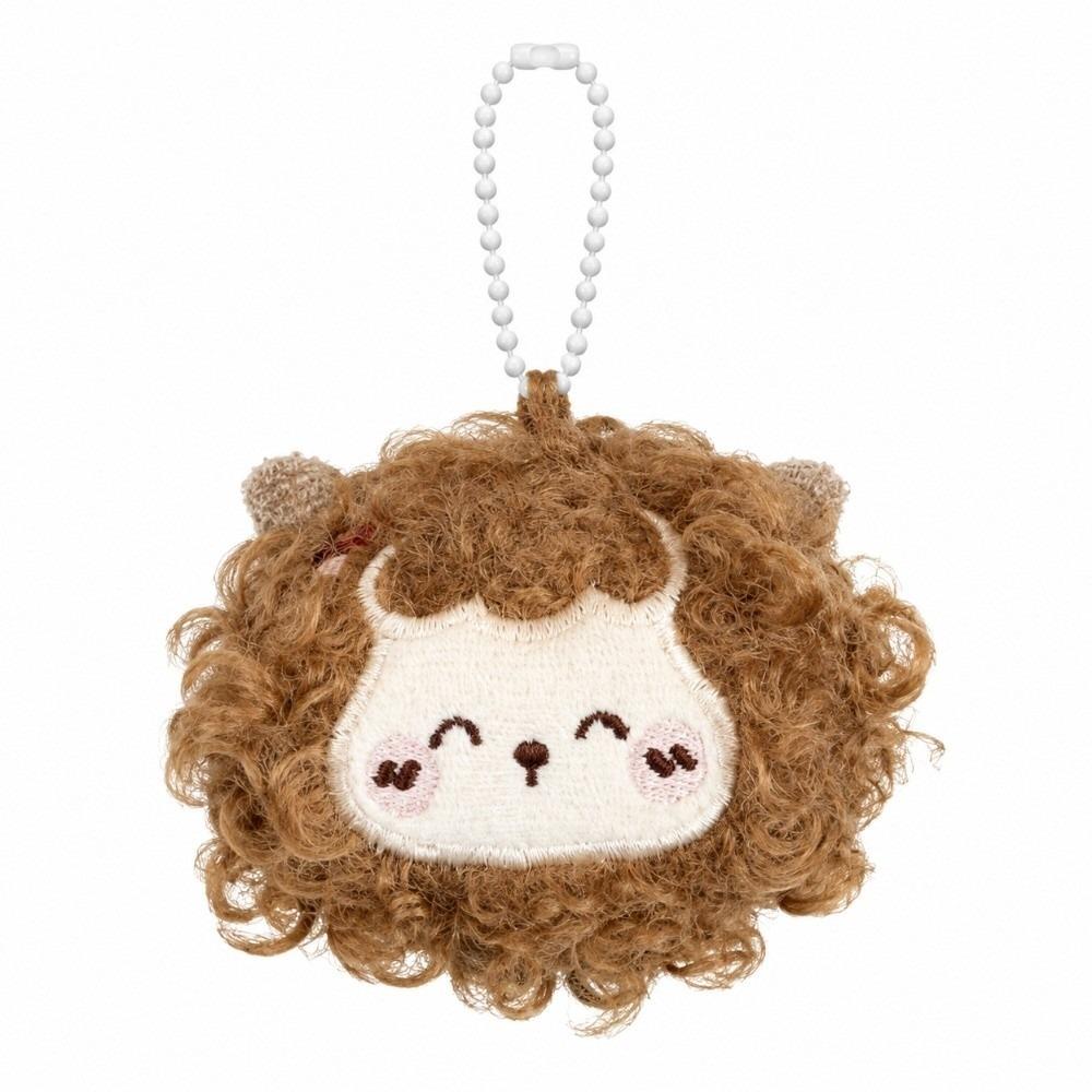 Soft Curly Haired Lamb Pendant Lightweight Sheep Pendant Bag Charm Plush Sheep Keychain  Teen Girl