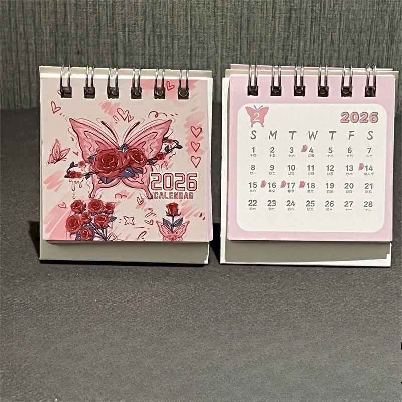 Small Desk Calendar 2026 Standing Flip Weekly Calendar Creative Coil Calendar Planner For Daily Schedule Planning