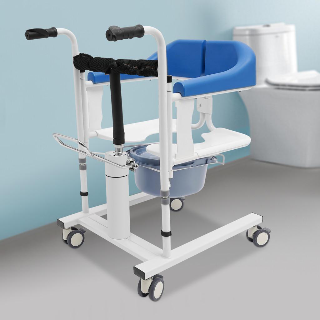 Multi Functional Hydraulic Patient Lifting Chair 180° Split Transport Seat Elderly Disabled Lightweight Transfer Wheelchair