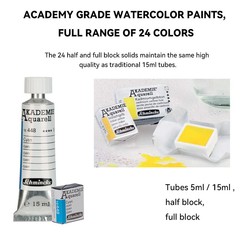 Akademiequalität 15ml/0.5oz Tuben Extrafeine Aquarellfarbe Gute Transparenz für Kunstmalerei Studenten Künstler Zeichenmaterial