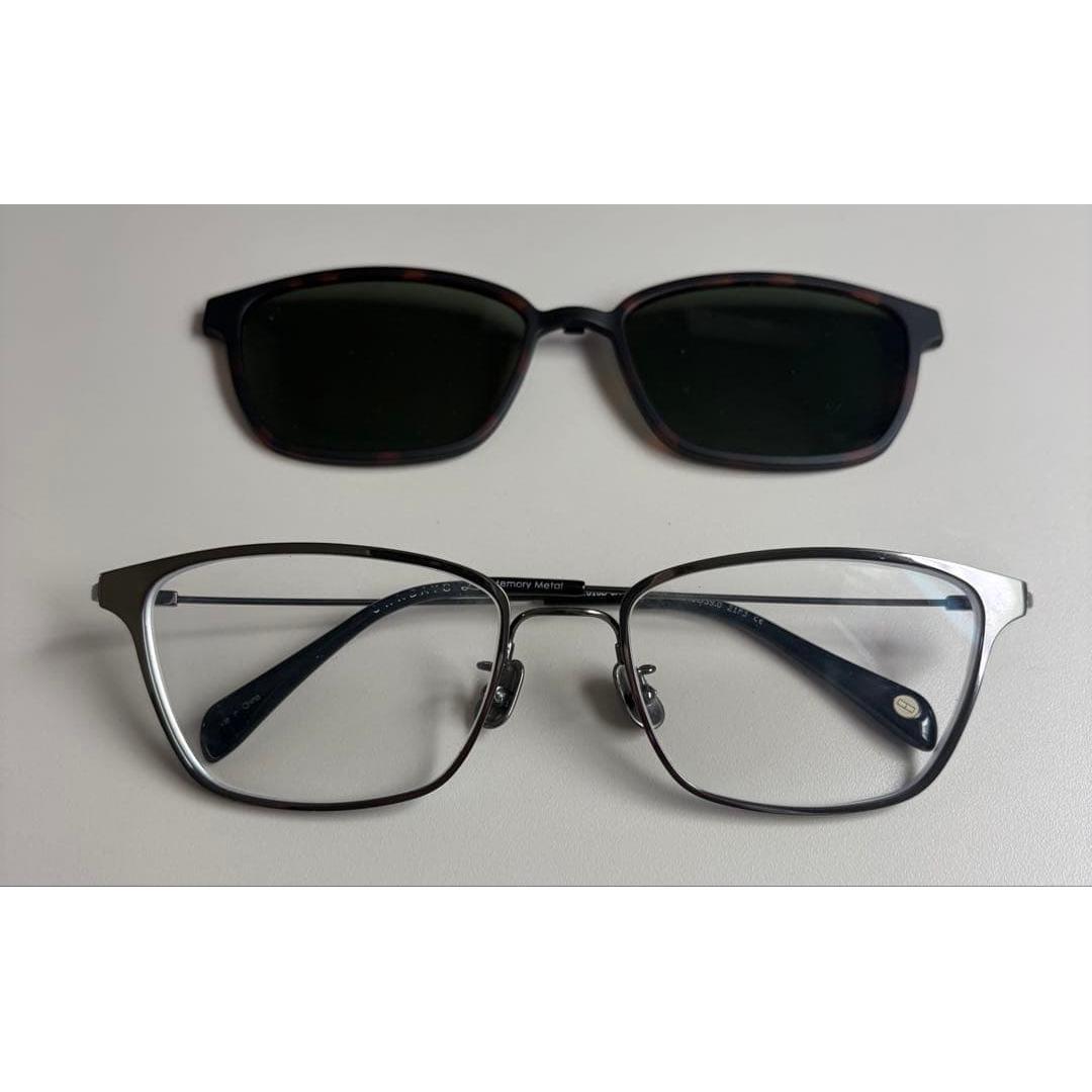 Used OWNDAYS AIR Magnetic Sunglasses Glasses Frame Gun Color