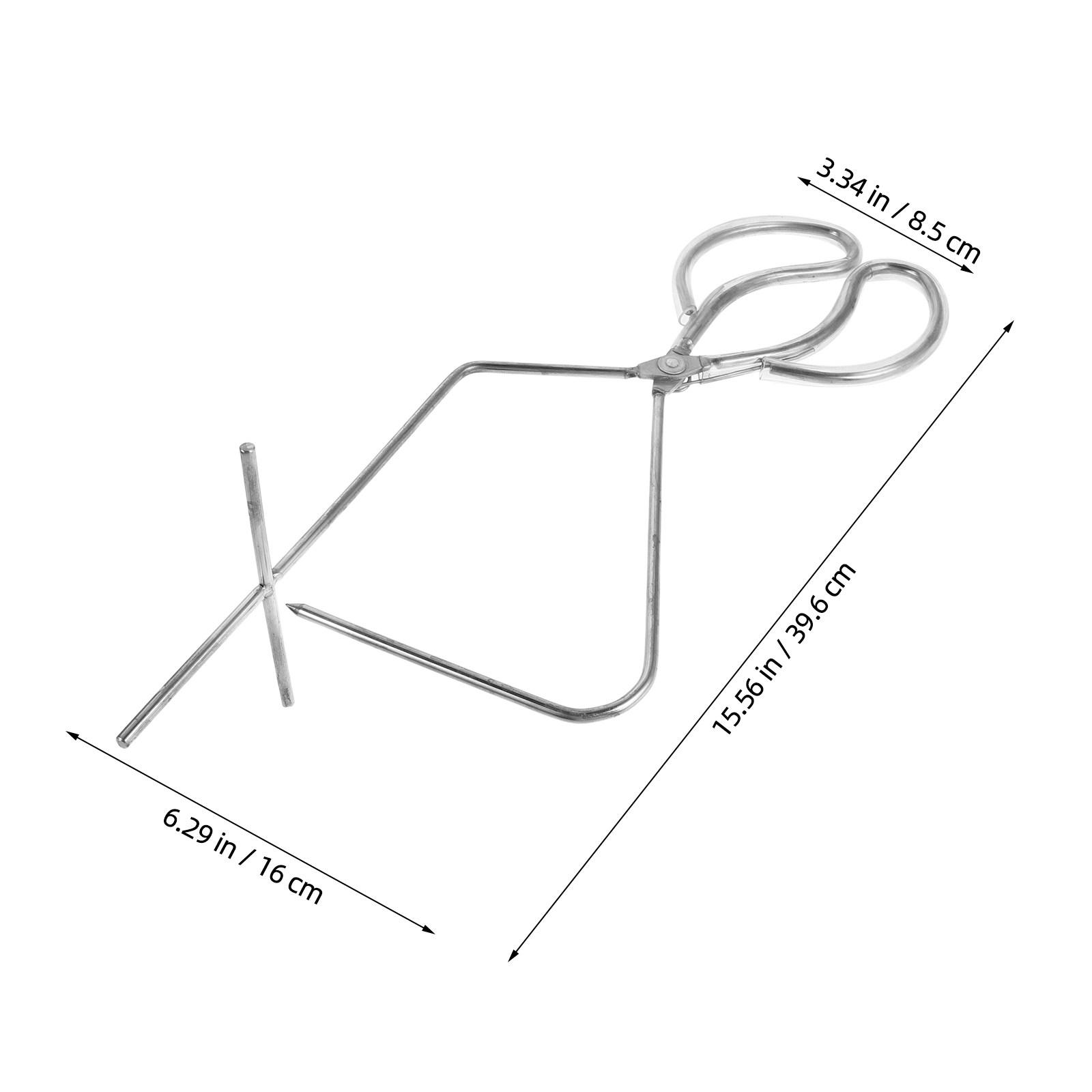 Ceramic Glazing Tongs Stainless Steel Anti-Slip Pottery Dipping Clamp Deep Vessel Glaze Application Pliers Pottery Glazing Tools