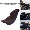 Two Up Driver Front Rear Cushion Seat Motorcycle Red/Blue/Orange Passenger Seat For Harley Touring Road Street Glide 2009-2023