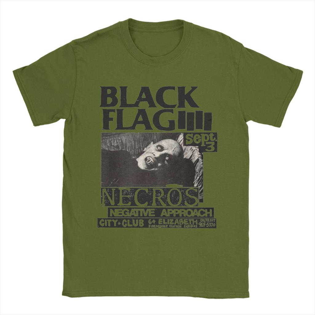 Funny Necros Black Flag T Shirt Men Cotton Short Sleeve Round Neck Summer Tops