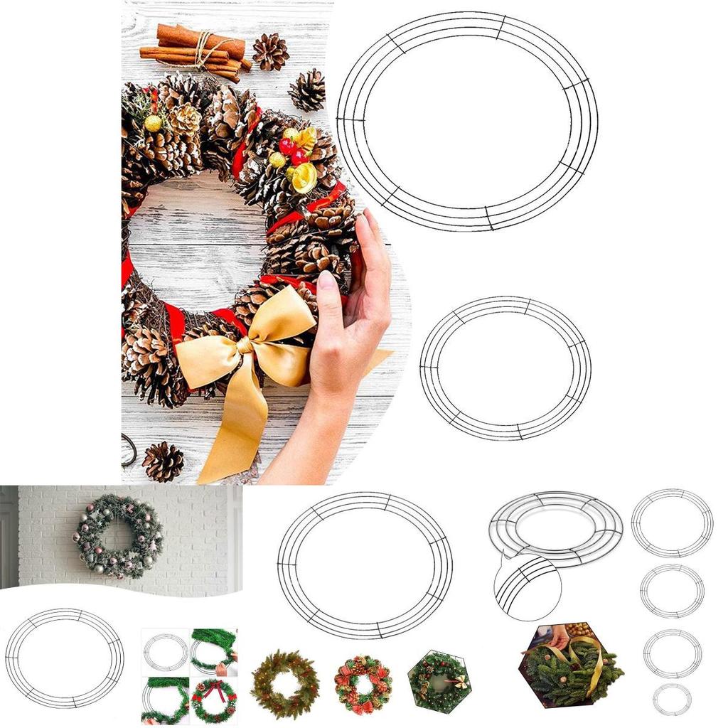 Hoop Metal Garland Round Iron Ring Diy Christmas Decoration  Wire Wreath Frame