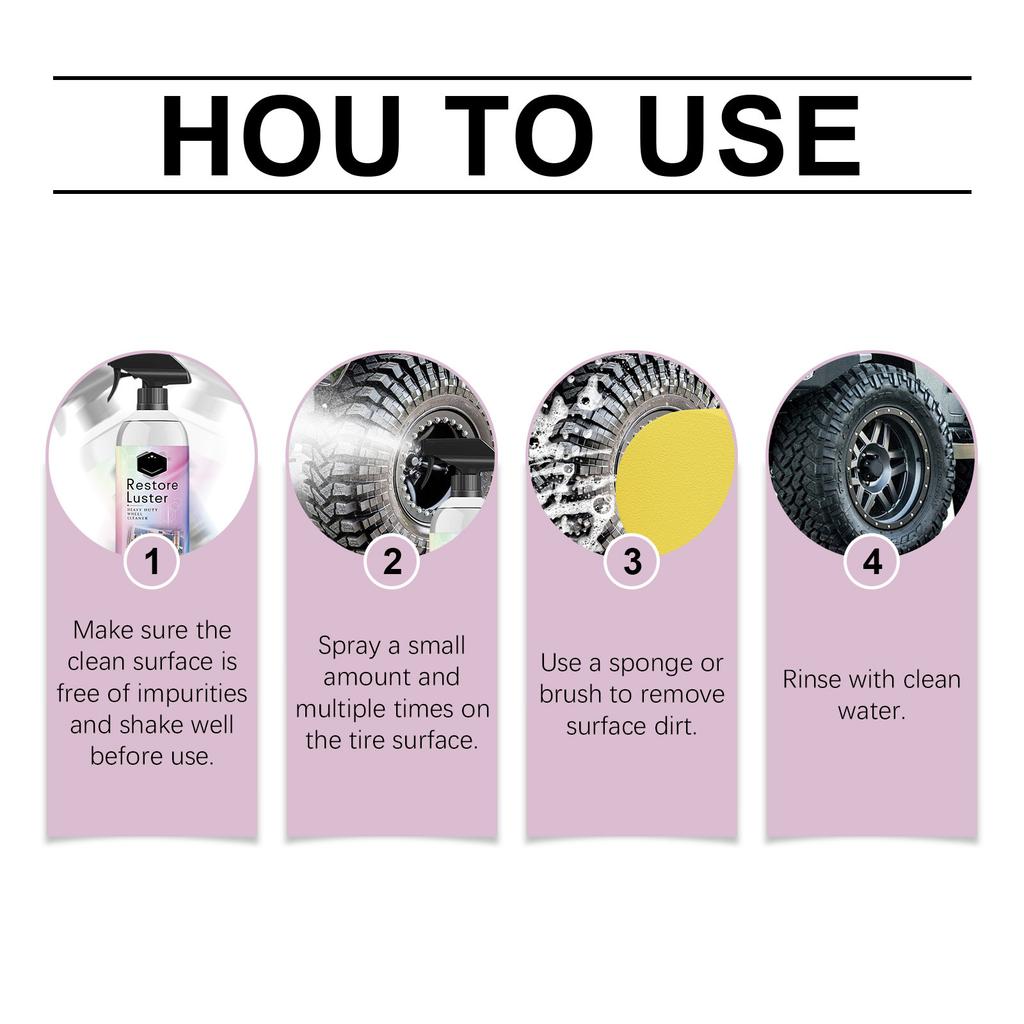 Heavy Duty Wheel Cleaner Wheel Hub Decontamination Foam Cleaning And Curing Agent 120ml