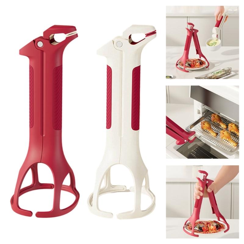 2in1 Hot Plate Gripper,Kitchen Hot Dish Bowl Plate Clip Antis Scalding Dish Plate Tongs for Oven Steamer Air Fryers Pan