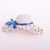 Hat Brooches for Women Casual Party Dresses Hollow Blue Butterfly Hat Style Brooch AVE