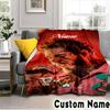 Custom Name Rap Music Malone  Throws Blanket Flannel Blankets for Couch Bed Gifts for Men Women Picnic Blanket Christmas Fan Gifts