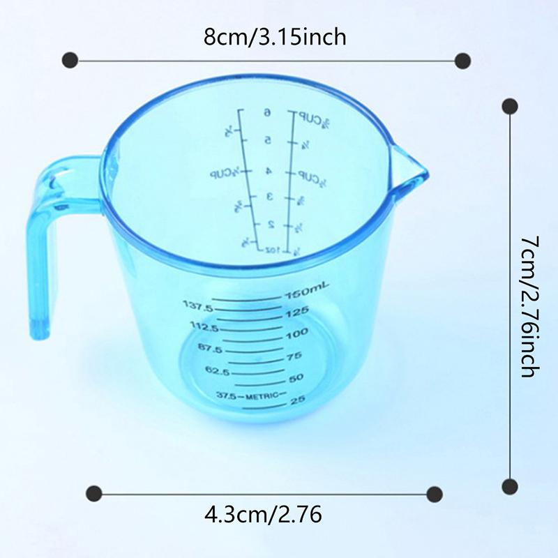 150Ml Plastic Clear Measuring Cup Handle Liquid Pour Spout Home Kitchen Tools