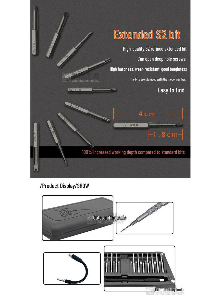 30-in-1 Multifunctional Screwdriver Set for Mobile, Computer & Watch Repair